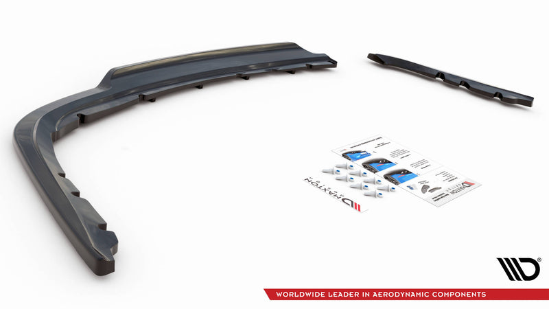 Maxton Design Rear Splitter (with one vertical bar) BMW 3 Sedan E90