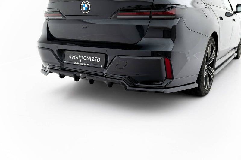 Maxton Design Hinten Splitter (mit einem vertikalem balken) BMW 7 M-Pack G70