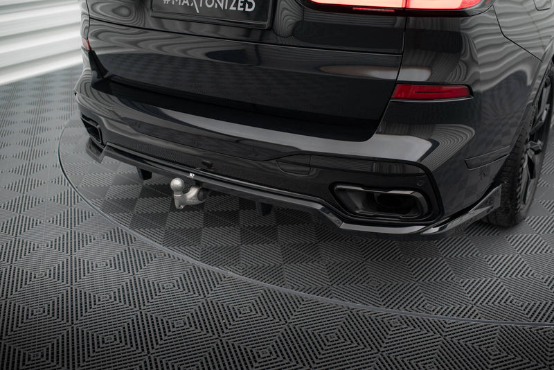 Maxton Design Rear Splitter (with one vertical bar) BMW X7 M-Pack G07 Facelift