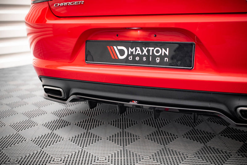 Maxton Design Hinten Splitter (mit einem vertikalem balken) Dodge Charger RT Mk7 Facelift