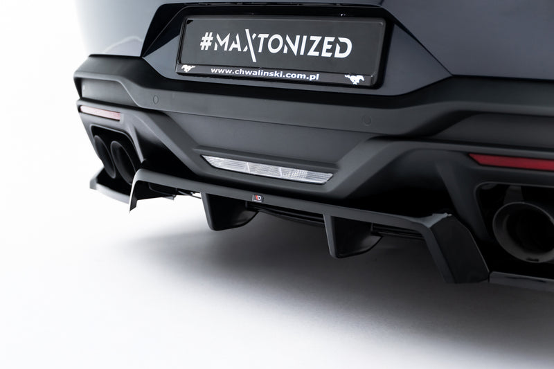 Maxton Design Rear Splitter (with a vertical bar) Ford Mustang Dark Horse Mk7