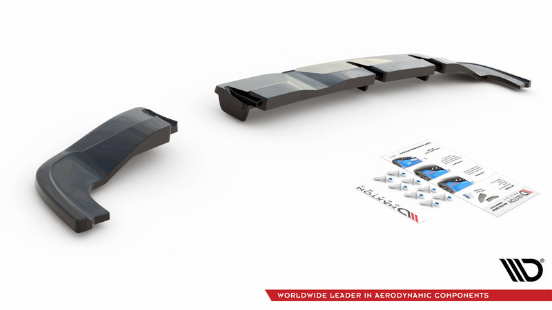 Maxton Design Rear Splitter (with one vertical bar) Hyundai I20 N Mk3