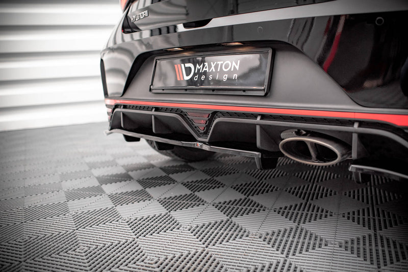Maxton Design Rear Splitter (with one vertical bar) Hyundai I20 N Mk3
