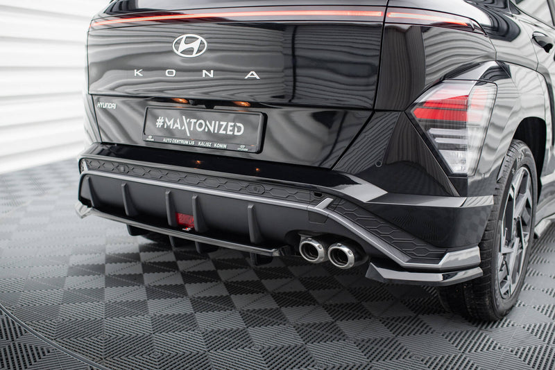 Maxton Design Hinten Splitter (mit einem vertikalem balken) Hyundai Kona N-Line Mk2