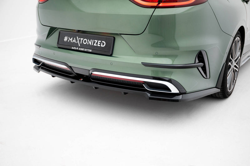 Maxton Design Hinten Splitter (mit einem vertikalem balken) Kia Proceed GT-Line Mk1 Facelift