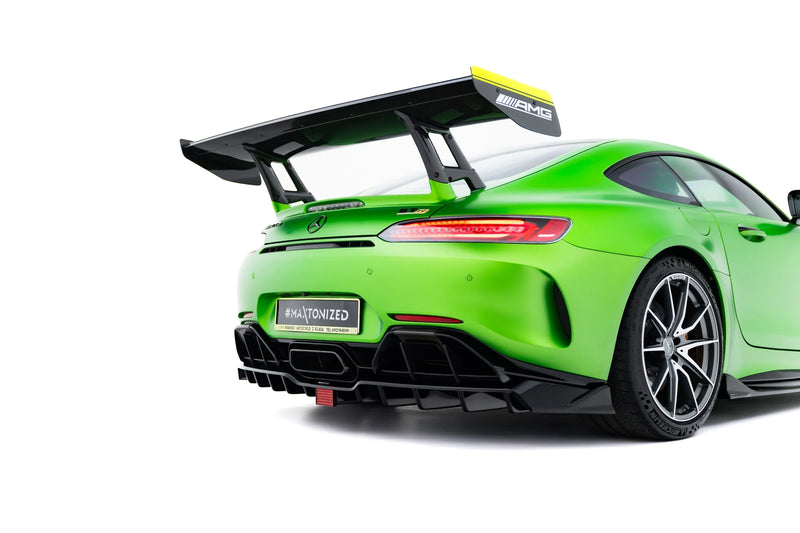 Maxton Design Rear Splitter (with vertical bars) + LED Mercedes-AMG GT R C190 Facelift