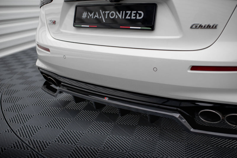 Maxton Design Rear Splitter (with one vertical bar) Maserati Ghibli Mk3 Facelift