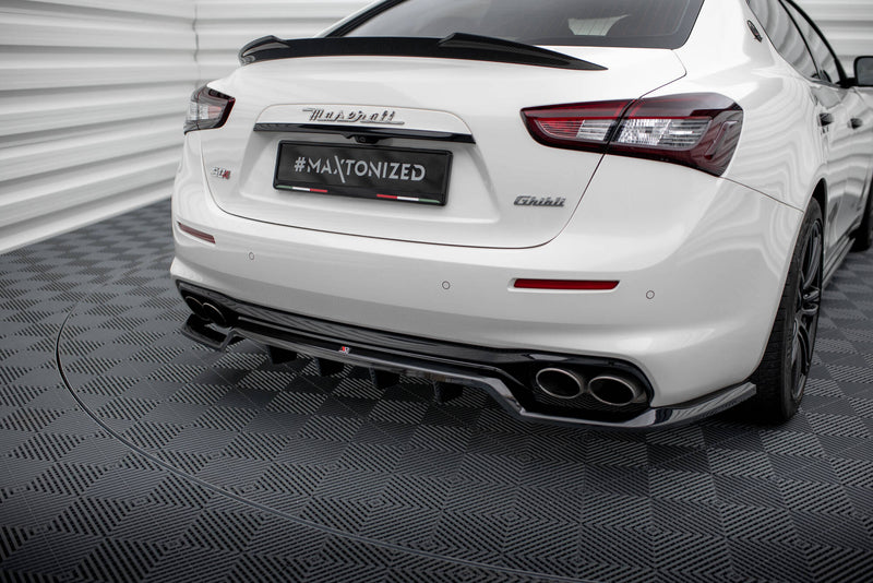 Maxton Design Rear Splitter (with one vertical bar) Maserati Ghibli Mk3 Facelift