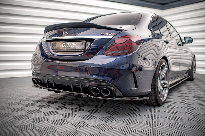 Maxton Design Hinten Splitter (mit einem vertikalem balken) Mercedes-AMG C 43 Sedan  W205 Facelift
