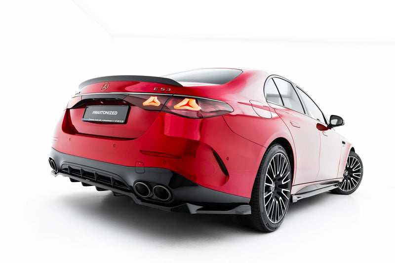 Maxton Design Rear Splitter (with a vertical bar) Mercedes-AMG E53 Sedan / Estate W214