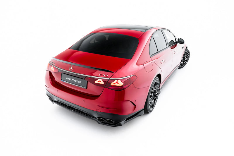Maxton Design Rear Splitter (with a vertical bar) Mercedes-AMG E53 Sedan / Estate W214