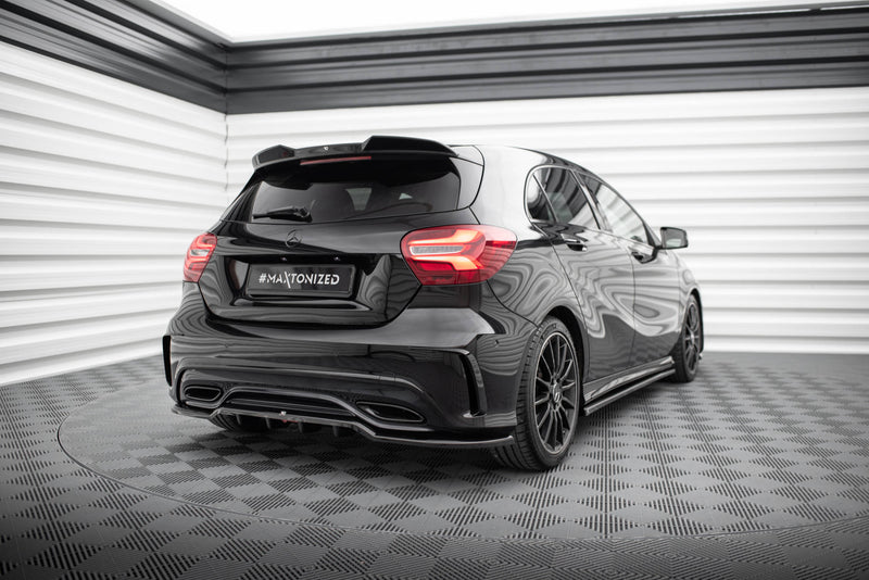 Maxton Design rear splitter (with one vertical bar) Mercedes-Benz A AMG-Line W176 Facelift