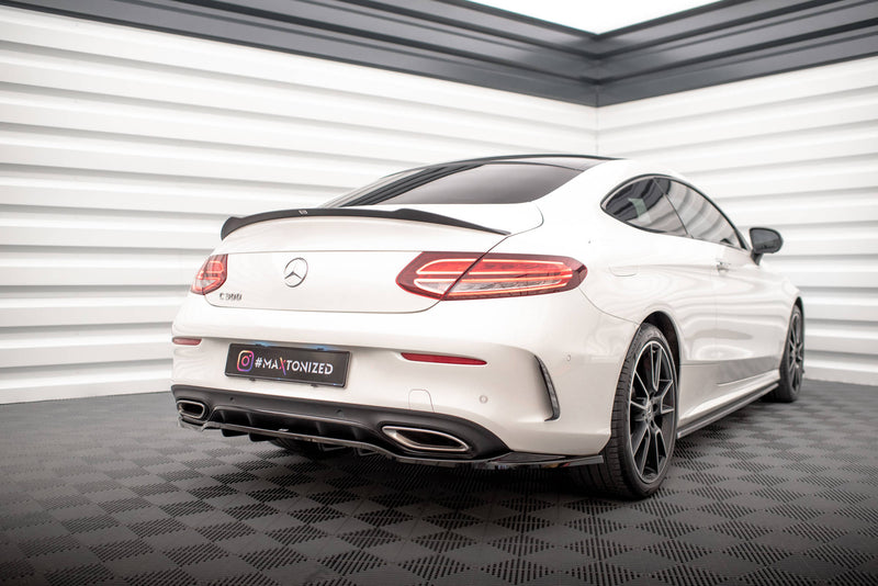 Maxton Design Hinten Splitter (mit einem vertikalem balken) Mercedes-Benz C Coupe AMG-Line C205 Facelift