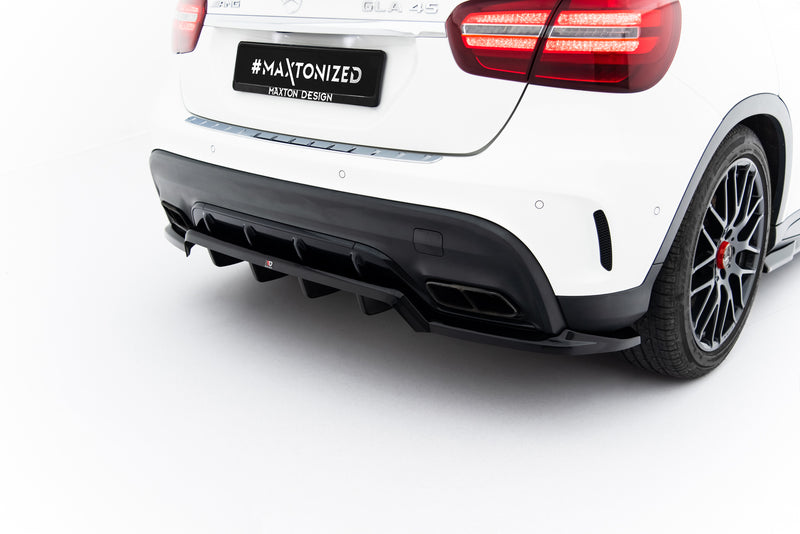 Maxton Design Hinten Splitter (mit einem vertikalem balken) Mercedes-Benz GLA 45 AMG X156 Facelift