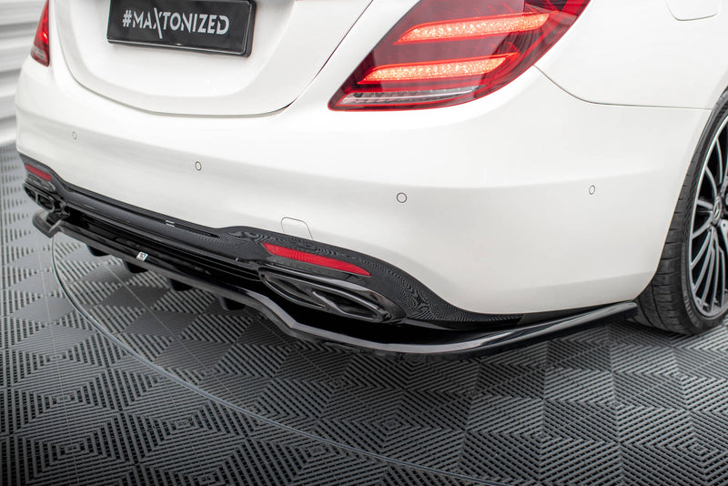 Maxton Design Hinten Splitter (mit einem vertikalem balken) Mercedes-Benz S AMG-Line W222 Facelift