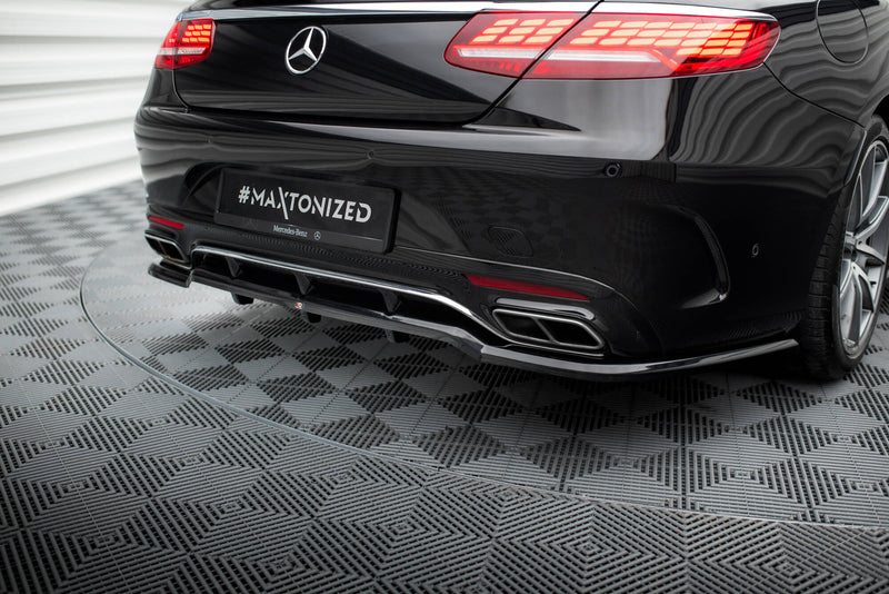Maxton Design Hinten Splitter (mit einem vertikalem balken) Mercedes-Benz S Coupe AMG-Line C217 Facelift