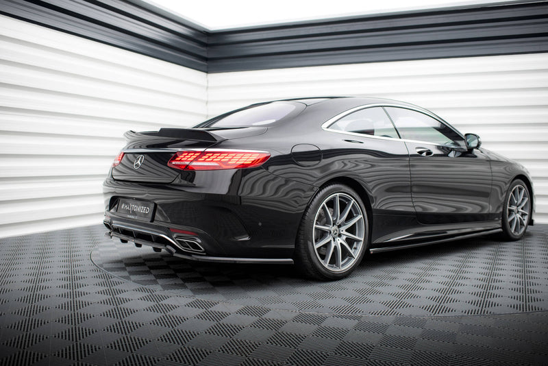 Maxton Design Hinten Splitter (mit einem vertikalem balken) Mercedes-Benz S Coupe AMG-Line C217 Facelift