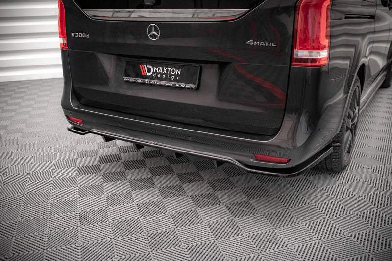 Maxton Design Hinten Splitter (mit einem vertikalem balken) Mercedes-Benz V-Class AMG-Line W447 Facelift