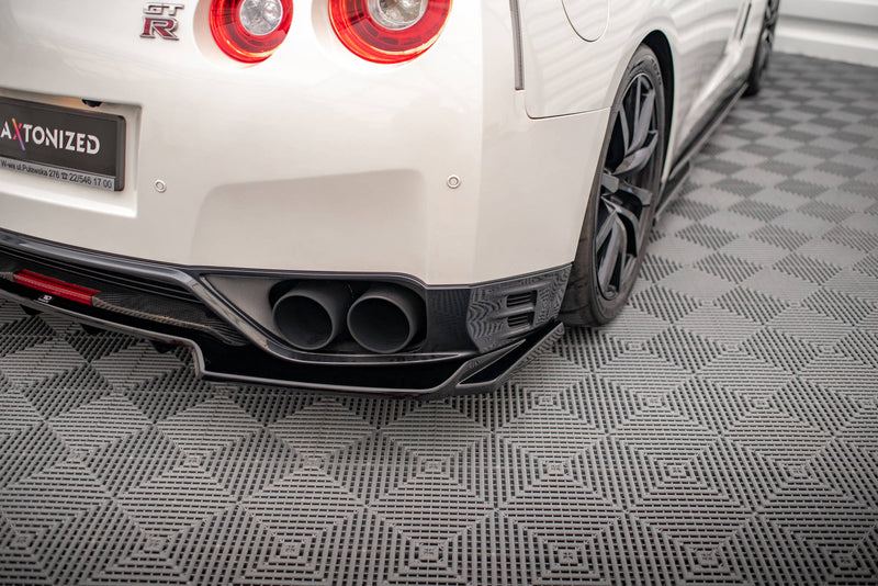 Maxton Design Hinten Splitter (mit einem vertikalem balken) Nissan GTR R35 Facelift