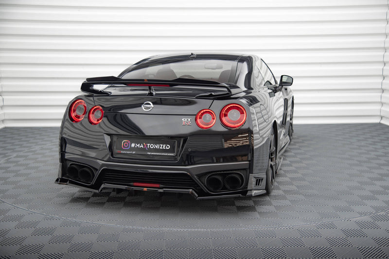 Maxton Design Hinten Splitter (mit einem vertikalem balken) Nissan GTR R35 Facelift