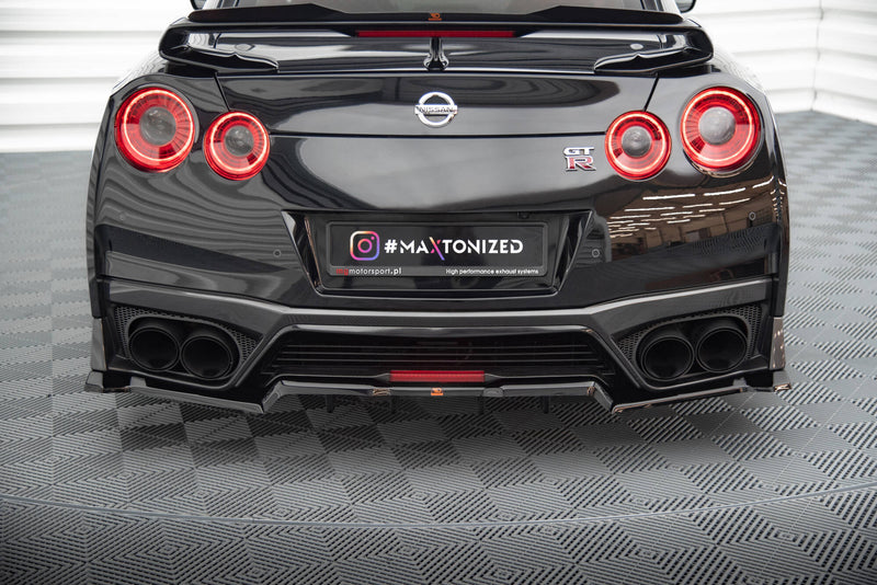 Maxton Design Hinten Splitter (mit einem vertikalem balken) Nissan GTR R35 Facelift