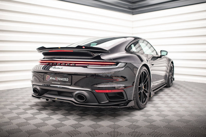 Maxton Design Hinten Splitter (mit einem vertikalem balken) Porsche 911 Turbo S 992