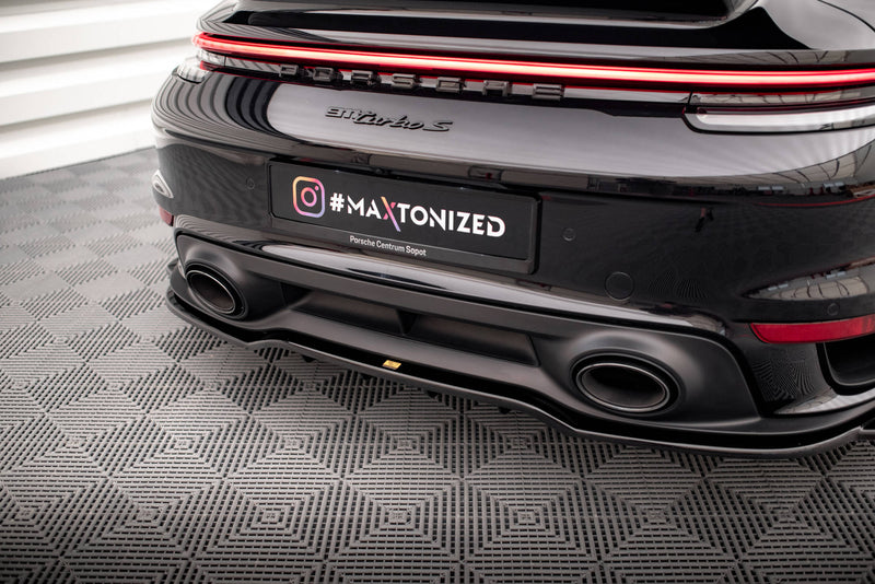 Maxton Design Hinten Splitter (mit einem vertikalem balken) Porsche 911 Turbo S 992