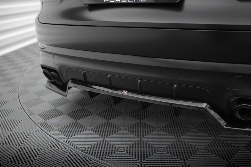 Maxton Design Rear Splitter (with one vertical bar) Porsche Cayenne Sport Design Mk3