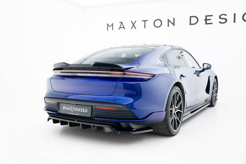 Maxton Design Hinten Splitter (mit einem vertikalem balken) Porsche Taycan Turbo S Mk1