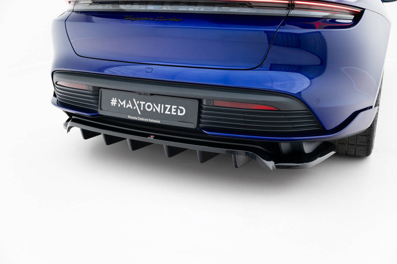 Maxton Design Hinten Splitter (mit einem vertikalem balken) Porsche Taycan Turbo S Mk1