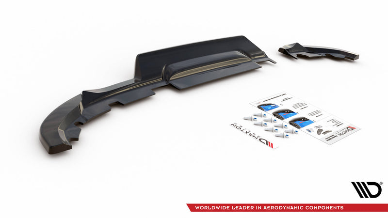 Maxton Design Hinten Splitter (mit einem vertikalem balken) Renault Clio Mk5