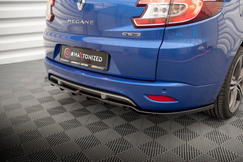 Maxton Design Hinten Splitter (mit einem vertikalem balken) Renault Megane GT Line Grandtour Mk3 Facelift