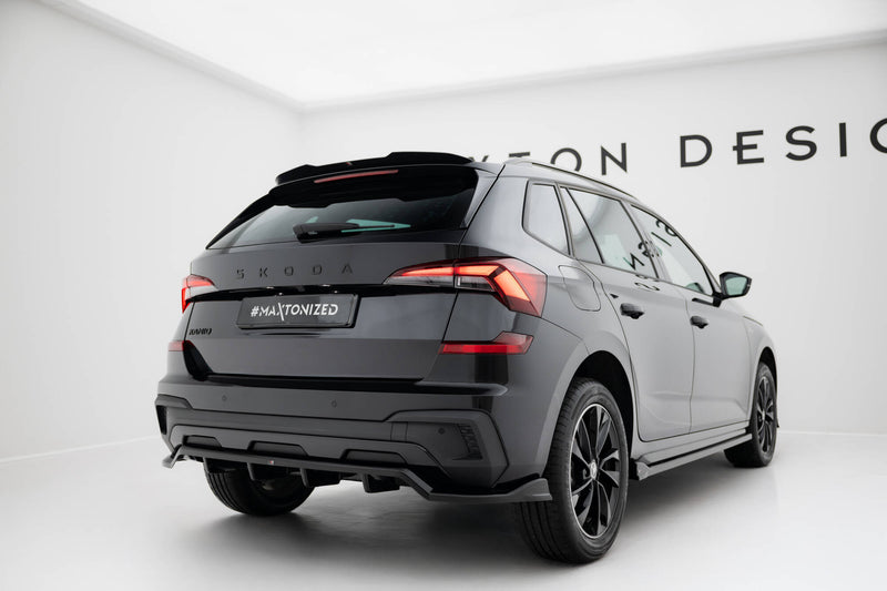 Maxton Design Hinten Splitter (mit einem vertikalem balken) Skoda Kamiq Monte Carlo Mk1 Facelift