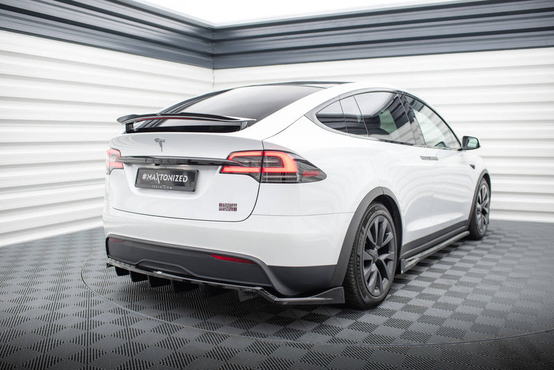 Maxton Design Hinten Splitter (mit einem vertikalem balken) Tesla Model X Mk1 Facelift