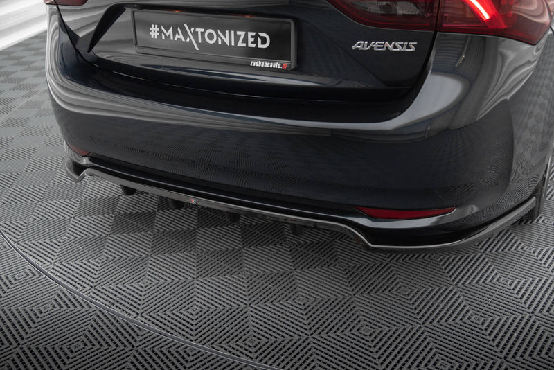 Maxton Design Rear Splitter (with one vertical bar) Toyota Avensis Sedan Mk3 Facelift