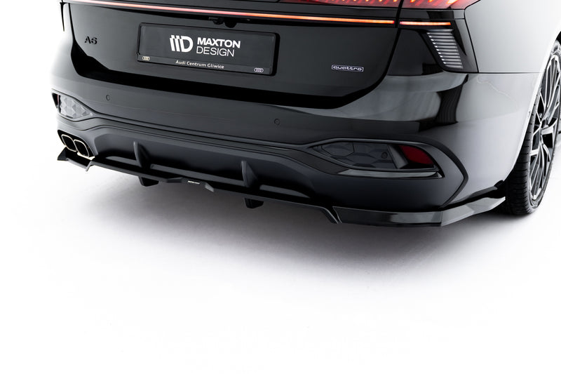 Maxton Design Rear Splitter (with a vertical bar) V.1 Audi A6 S-Line C9