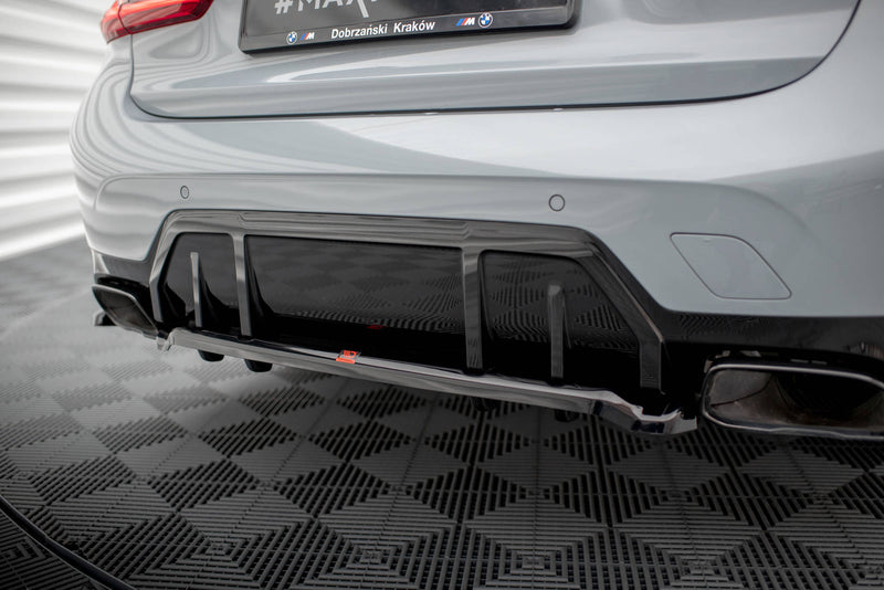 Maxton Design Hinten Splitter (mit einem vertikalem balken) V.1 BMW M340i G20 / G21 Facelift