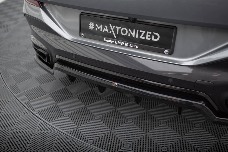 Maxton Design Rear Splitter (with one vertical bar) V.1 BMW X6 M-Pack G06 Facelift