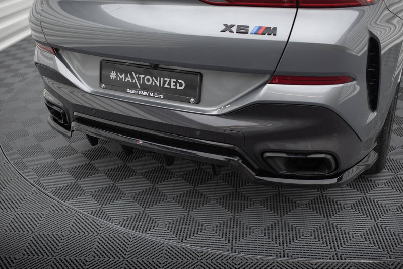Maxton Design Rear Splitter (with one vertical bar) V.1 BMW X6 M-Pack G06 Facelift