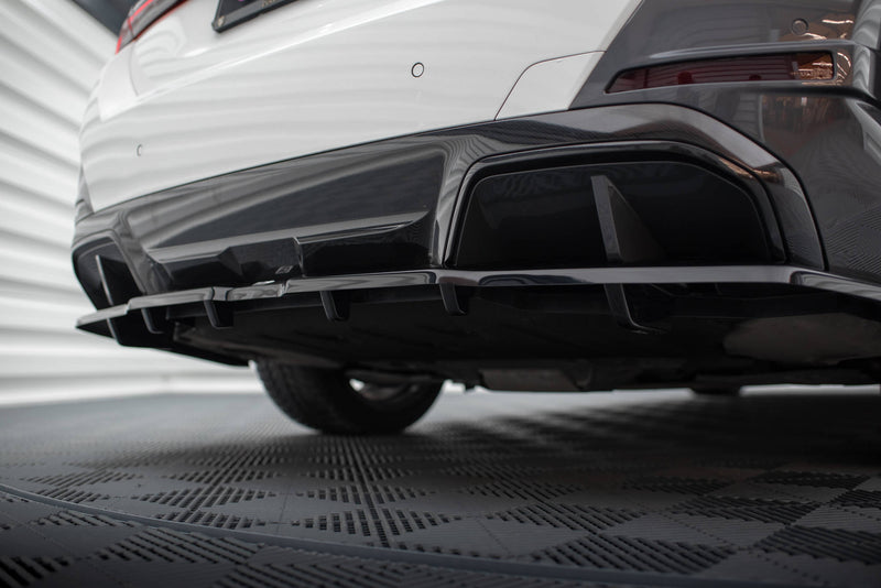 Maxton Design Hinten Splitter (mit einem vertikalem balken) V.1 BMW i4 M-Pack G26