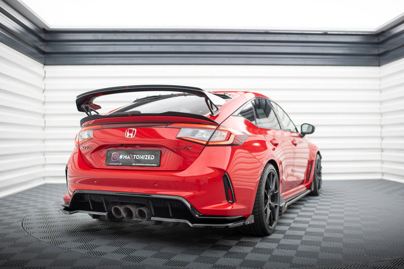 Maxton Design Hinten Splitter (mit einem vertikalem balken) V.1 + Flaps Honda Civic Type-R Mk 11