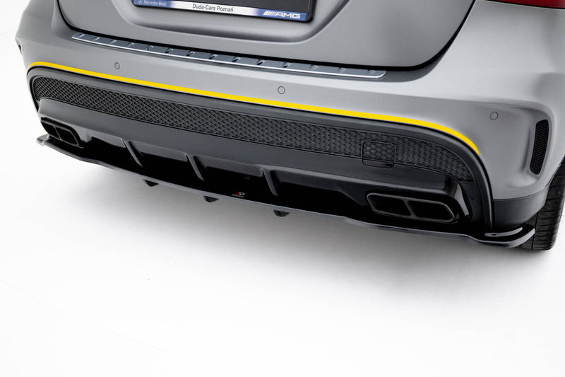Maxton Design Hinten Splitter (mit einem vertikalem balken) V.1 Mercedes-Benz GLA 45 AMG