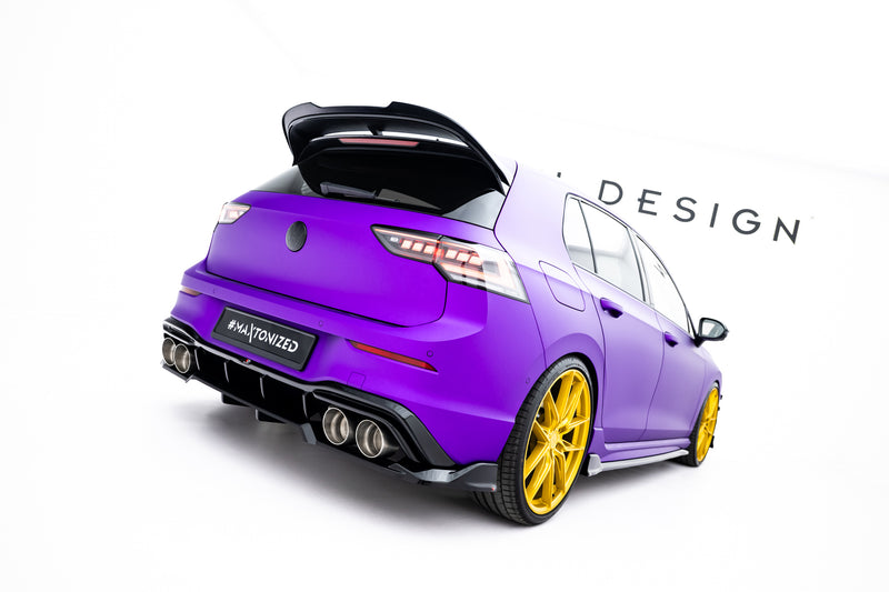 Maxton Design Hinten Splitter (mit einem vertikalem balken) V.1 Volkswagen Golf R  Mk8 / Mk8 Facelift