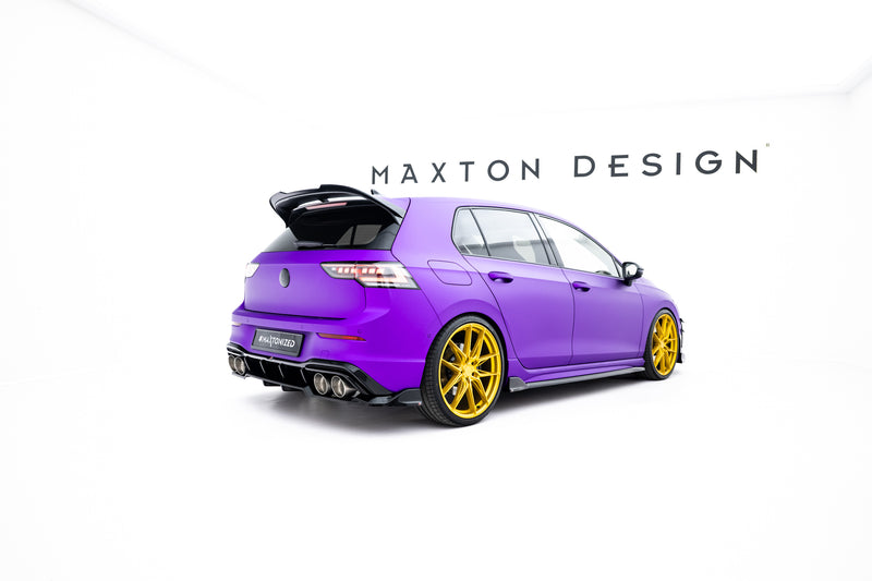 Maxton Design Hinten Splitter (mit einem vertikalem balken) V.1 Volkswagen Golf R  Mk8 / Mk8 Facelift