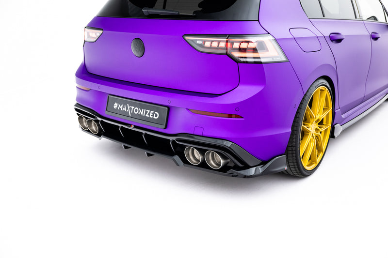 Maxton Design Hinten Splitter (mit einem vertikalem balken) V.1 Volkswagen Golf R  Mk8 / Mk8 Facelift