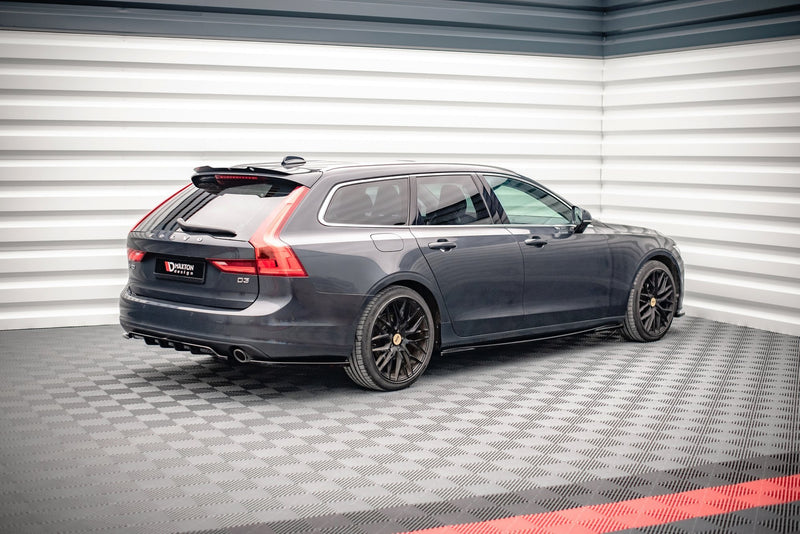 Maxton Design Hinten Splitter (mit einem vertikalem balken) V.1 Volvo V90 Mk2