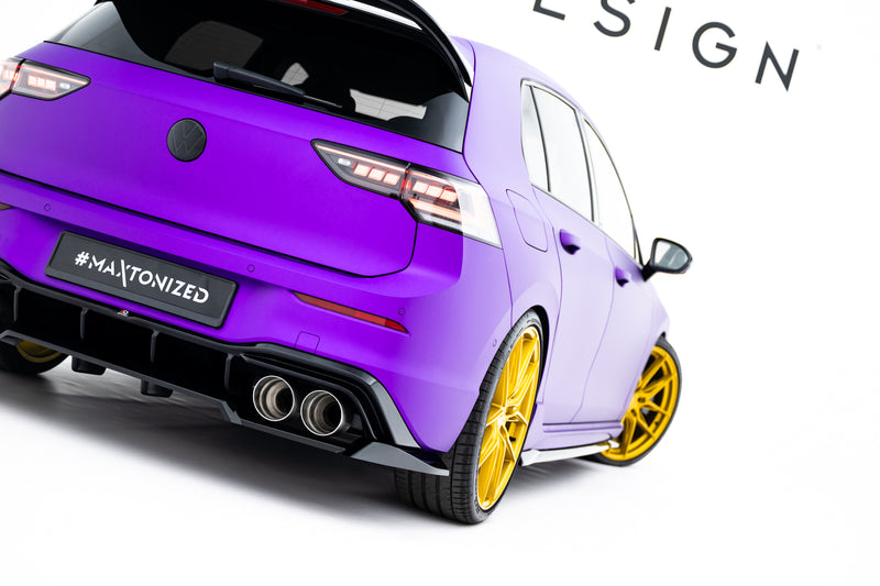 Maxton Design Hinten Splitter (mit einem vertikalem balken) V.2 Volkswagen Golf R  Mk8 / Mk8 Facelift