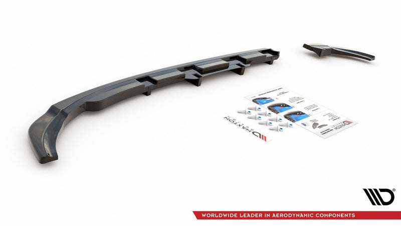 Maxton Design Hinten Splitter (mit einem vertikalem balken) Volkswagen Polo GTI / R-line Mk6