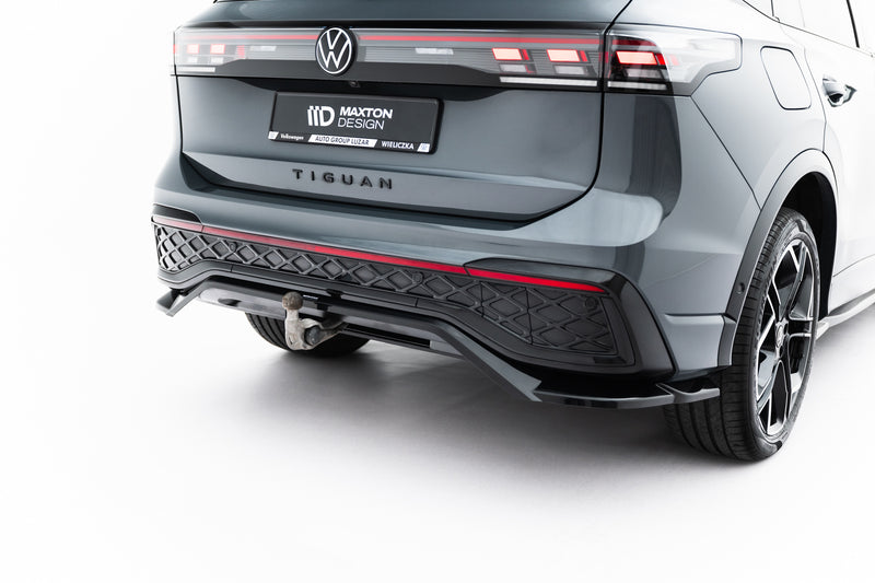 Maxton Design Rear Splitter (with a vertical bar) Volkswagen Tiguan R-Line Mk3