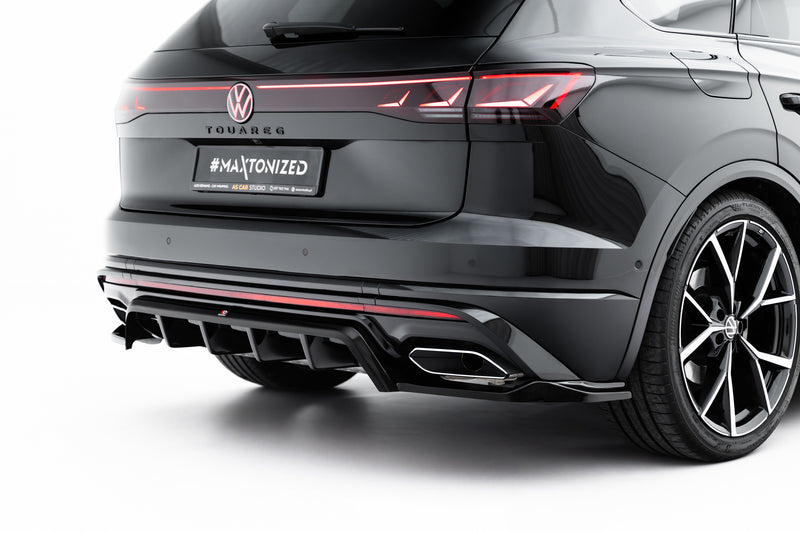 Maxton Design Rear Splitter (with a vertical bar) Volkswagen Touareg R-Line Mk3 Facelift